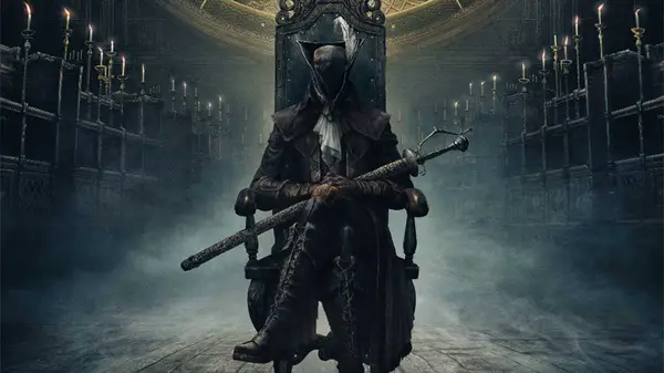 Bloodborne hunter in Yharnam